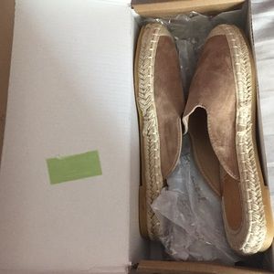 Faux Suede Flat in Taupe